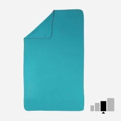 Serviette De Bain Microfibre Bleu Taille L 80 X 130 Cm -Pas Cher Nautisport Magasin 8402372