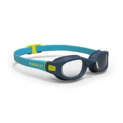 Lunettes De Natation 100 Soft - Taille S - Verres Clairs - Bleu Jaune -Pas Cher Nautisport Magasin 8574400