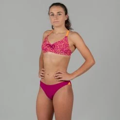 Bas De Maillot De Bain De Natation Femme Jana Lum Rouge Bordeaux Orange -Pas Cher Nautisport Magasin bas de maillot de bain de natation femme jana lum rouge bordeaux orange 3