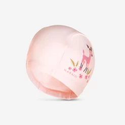 Bonnet De Bain Bébé Rose Imprimé Gazelle En Maille -Pas Cher Nautisport Magasin bonnet de bain bebe rose imprime gazelle en maille 2