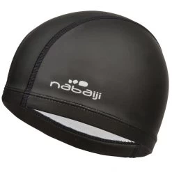 Bonnet De Bain En Maille Enduite - Tissu Uni - Taille L - Noir -Pas Cher Nautisport Magasin bonnet de bain en maille enduite tissu uni taille l noir 5