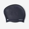 Bonnet De Bain En Silicone - Taille Unique - Cheveux Longs - Noir