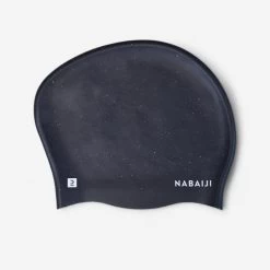 Bonnet De Bain En Silicone - Taille Unique - Cheveux Longs - Noir
