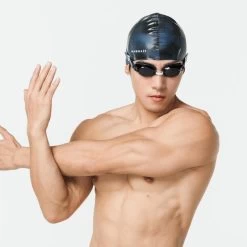 Bonnet De Bain En Silicone - Taille Unique - Term Bleu Noir -Pas Cher Nautisport Magasin bonnet de bain en silicone taille unique term bleu noir 4