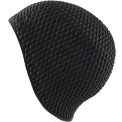 Bonnet De Bain Gaufré En Latex - Taille Unique - Noir -Pas Cher Nautisport Magasin bonnet de bain gaufre en latex taille unique noir 2