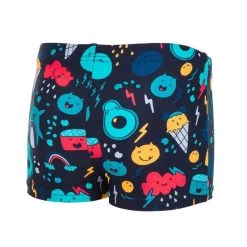 BOXER DE BAIN BEBE / ENFANT BLEU IMPRIME -Pas Cher Nautisport Magasin boxer de bain bebe enfant bleu imprime 2