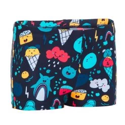 BOXER DE BAIN BEBE / ENFANT BLEU IMPRIME