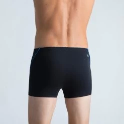 Boxer De Bain Natation Homme - Boxer 100 Plus - Noir Bleu -Pas Cher Nautisport Magasin boxer de bain natation homme boxer 100 plus noir bleu 2