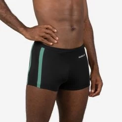 Boxer De Bain Natation Homme NEGOMBO - Noir Turquoise