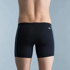 Boxer De Bain Natation Long - Yoko - Noir / Gris / Bleu -Pas Cher Nautisport Magasin boxer de bain natation long yoko noir gris bleu 3
