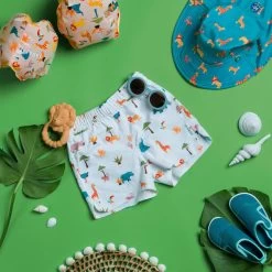 Chapeau Anti UV Bébé Réversible Jaune Et Bleu Imprimé SAVANE -Pas Cher Nautisport Magasin chapeau anti uv bebe reversible jaune et bleu imprime savane 7