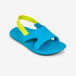 Chaussure Sandale Piscine Enfant SLAP 100 BASIC Bleu Vert -Pas Cher Nautisport Magasin chaussure sandale piscine enfant slap 100 basic bleu vert 3