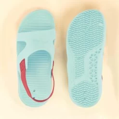 Chaussure Sandale Piscine Enfant SLAP 100 BASIC Menthe Rose -Pas Cher Nautisport Magasin chaussure sandale piscine enfant slap 100 basic menthe rose 2