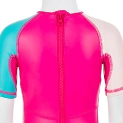 Combinaison Anti UV Bébé Kloupi Rose Imprimé PANDA -Pas Cher Nautisport Magasin combinaison anti uv bebe kloupi rose imprime panda 3