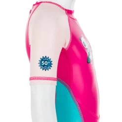 Combinaison Anti UV Bébé Kloupi Rose Imprimé PANDA -Pas Cher Nautisport Magasin combinaison anti uv bebe kloupi rose imprime panda 4