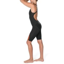 Combinaison De Compétition De Natation Fina Femme Orange Noir -Pas Cher Nautisport Magasin combinaison de competition de natation fina femme orange noir 2