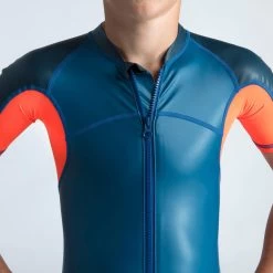 Combinaison De Natation Garçon - Shorty 100 Kloupi - Bleu Rouge -Pas Cher Nautisport Magasin combinaison de natation garcon shorty 100 kloupi bleu rouge 3