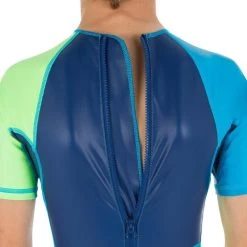 COMBINAISON DE NATATION GARÇON - SHORTY 100 KLOUPI - BLEU / VERT -Pas Cher Nautisport Magasin combinaison de natation garcon shorty 100 kloupi bleu vert 4