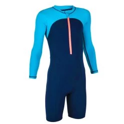 Combinaison Garçon - Shorty 100 Manches Longues - Bleu -Pas Cher Nautisport Magasin combinaison garcon shorty 100 manches longues bleu 4