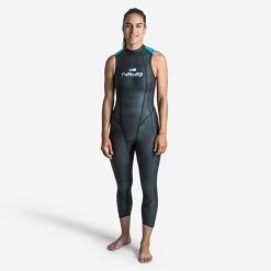 COMBINAISON NATATION EAU LIBRE NÉOPRÈNE FEMME SANS MANCHE OWS 500 2/2 Mm