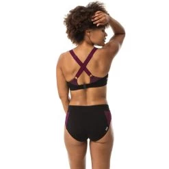 Haut De Maillot De Bain Aquagym-aquabike Femme Elea Noir Bordeaux -Pas Cher Nautisport Magasin haut de maillot de bain aquagym aquabike femme elea noir bordeaux 5