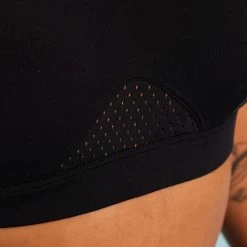 Haut De Maillot De Bain Aquagym-aquabike Femme Elea Noir Ocre -Pas Cher Nautisport Magasin haut de maillot de bain aquagym aquabike femme elea noir ocre 3