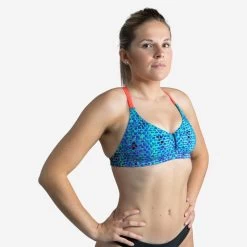 Haut De Maillot De Bain De Natation Femme Jana Bleu Multicouleurs
