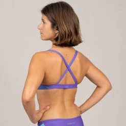 Haut De Maillot De Bain De Natation Femme Jana Lum Bleu Violet -Pas Cher Nautisport Magasin haut de maillot de bain de natation femme jana lum bleu violet 2