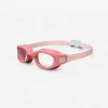 Lunettes De Natation SOFT - Verres Clairs - Petite Taille - Rose Turquoise