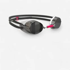 Lunettes De Natation SUEDOISES - Verres Miroir - Taille Unique - Noir Rouge