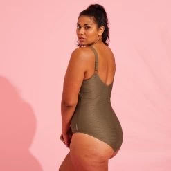 Pas Cher Nautisport Magasin -Pas Cher Nautisport Magasin maillot de bain 1 piece aquagym femme romi salento kaki 1