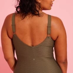 Maillot De Bain 1 Pièce Aquagym Femme Romi Salento Kaki -Pas Cher Nautisport Magasin maillot de bain 1 piece aquagym femme romi salento kaki 7