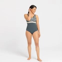 Maillot De Bain 1 Pièce Femme Mia Palm Beige Kaki. Bonnet D/E -Pas Cher Nautisport Magasin maillot de bain 1 piece femme mia palm beige kaki bonnet de 5