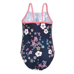 Maillot De Bain Bébé Fille Une Pièce Bleu Foncé Avec Imprimé Fleurs -Pas Cher Nautisport Magasin maillot de bain bebe fille une piece bleu fonce avec imprime fleurs 2