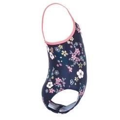 Maillot De Bain Bébé Fille Une Pièce Bleu Foncé Avec Imprimé Fleurs -Pas Cher Nautisport Magasin maillot de bain bebe fille une piece bleu fonce avec imprime fleurs 3