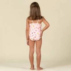 Maillot De Bain Bébé Fille Une Pièce Rose Avec Imprimé Fruits -Pas Cher Nautisport Magasin maillot de bain bebe fille une piece rose avec imprime fruits 3