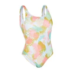 Maillot De Bain De Natation 1 Pièce Femme Heva Joy Fern Blanc -Pas Cher Nautisport Magasin maillot de bain de natation 1 piece femme heva joy fern blanc 4