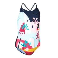 Maillot De Bain De Natation 1 Pièce Fille Lila Riad Marine -Pas Cher Nautisport Magasin maillot de bain de natation 1 piece fille lila riad marine 4