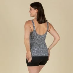 Maillot De Bain De Natation Femme 1 Pièce Tankini Shorty HEVA Leo Noir -Pas Cher Nautisport Magasin maillot de bain de natation femme 1 piece tankini shorty heva leo noir 4