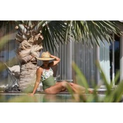 Maillot De Bain Femme De Grossesse Aquagym Natation AYA Kaki Flo Blanc -Pas Cher Nautisport Magasin maillot de bain femme de grossesse aquagym natation aya kaki flo blanc 2