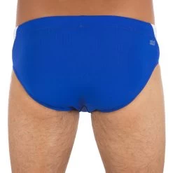 MAILLOT DE BAIN HOMME SLIP 900 YOKE BLEU BLANC -Pas Cher Nautisport Magasin maillot de bain homme slip 900 yoke bleu blanc 3