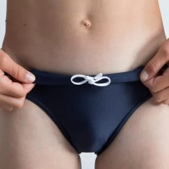 Maillot De Bain Natation Garçon - Slip 100 Basic - Bleu Marine -Pas Cher Nautisport Magasin maillot de bain natation garcon slip 100 basic bleu marine 4