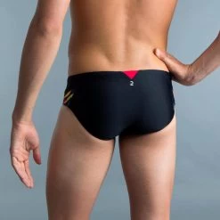 MAILLOT DE BAIN NATATION HOMME SLIP 900 YOKE PRINT KAL ROUGE -Pas Cher Nautisport Magasin maillot de bain natation homme slip 900 yoke print kal rouge 4