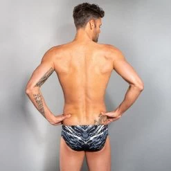 MAILLOT DE BAIN SLIP 900 PRINT HOMME XEN NOIR -Pas Cher Nautisport Magasin maillot de bain slip 900 print homme xen noir 2