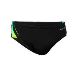 MAILLOT DE BAIN SLIP NATATION GARCON 900 YOKE GRAD VERT