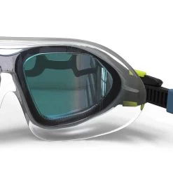 MASQUE DE PISCINE - ACTIVE TAILLE L - VERRES MIROIR - BLEU / NOIR -Pas Cher Nautisport Magasin masque de natation 500 active taille l bleu verres clairs 5