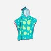 Poncho De Bain Coton Bébé - Dragon Bleu-Vert