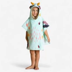 Poncho De Bain Coton Bébé - Gazelle Vert Menthe