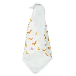 Serviette De Bain En Coton Pour Bébé Imprimé SAVANE Avec Capuche -Pas Cher Nautisport Magasin serviette de bain en coton pour bebe imprime savane avec capuche 2