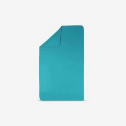 Serviette De Bain Microfibre Bleu Taille L 80 X 130 Cm